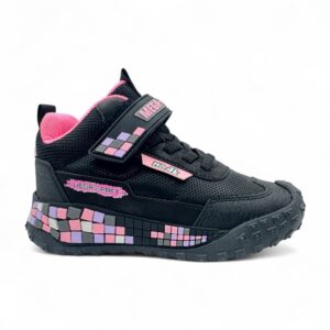 Pantofi sport drumetie copii Mega-Craft black & pink